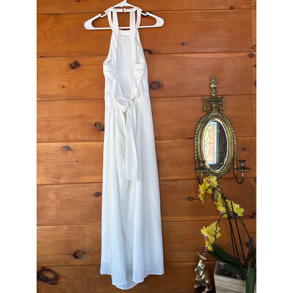 NWT Lulus Summer Dream White Midi Dress Open Back Cocktail Beachy Classy Size L - Picture 4 of 8